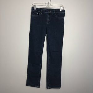 Ralph Lauren used classic straight leg jeans.